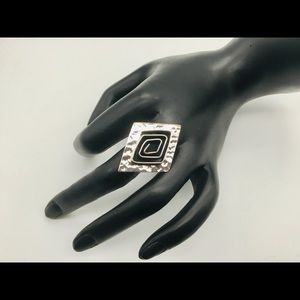 Sterling Silver Black inlay Ring